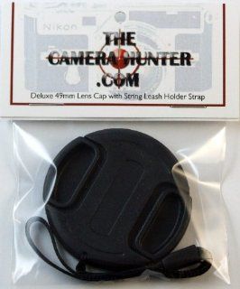 49mm Snap in style Lens cap with String Holder Keeper Strap for Digital Cameras and Video Camcorders  Camera & Photo