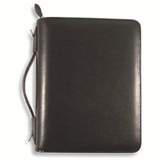 Planner Desk Size 2 inch Zippered w/ Handle Armorhide Cowhide Leather in Black   #45141  Appointment Books And Planners 