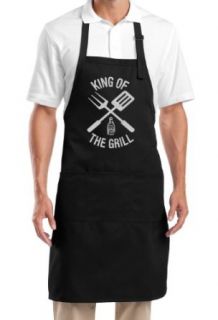 Mens BBQ Apron   King of the Grill Barbecue, Black Clothing