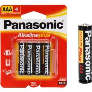 Panasonic AM 4PA/4B Alkalineplus AAA Batteries, 4 Pack (Black)  Digital Camera Batteries  Camera & Photo