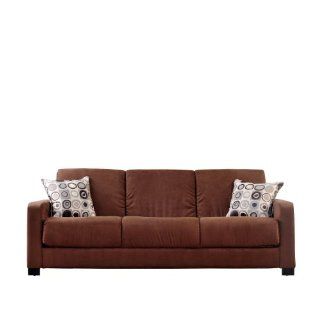 Handy Living CAC1 S8 AAA89 Living Room Convert A Couch Microfiber, Dark Brown   Sleeper Sofas