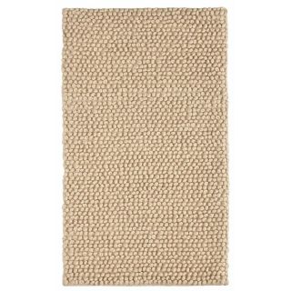 allen + roth 27 in x 45 in Rectangular Cream Solid Wool Accent Rug