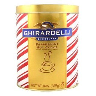 Ghirardelli Chocolate Peppermint Hot Cocoa Gift Tin, 14 oz.  Hot Cocoa Mixes  Grocery & Gourmet Food
