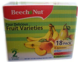 Beech Nut Baby Food Fruit Varieties Stage 2  18 Pack 4 oz Health & Personal Care
