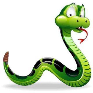Animal Wall Decals Serpente Cartoon Green Snake Cartoon vector   24 inches x 24 inches   Peel and Stick Removable Graphic   Wall Decor Stickers