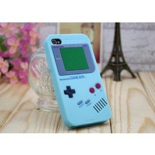 Nintendo Light Blue Game Boy Gameboy Design Silicone Case Skin iPhone 4 4G 4S Cell Phones & Accessories