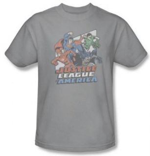 TeeShirtPalace Men's Justice League Four Against Crime T Shirt Clothing