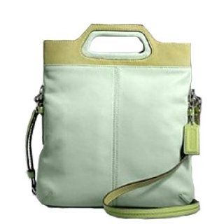 Coach Bonnie Leather Foldover Crossbody Convertiable Handbag Bag 13388 Lime Shoes