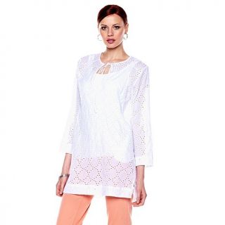 ECHO White Eyelet Tunic