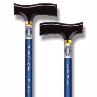 US Air Force cane   Adjustable aluminum walking cane with "US Air Force" insignia on one side and "Above All" on the other. Health & Personal Care