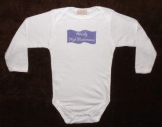Unique Long Sleeve 100% Cotton Novelty Baby Onesie SIZE 9 12 MONTHS   Already High Maintenance Clothing