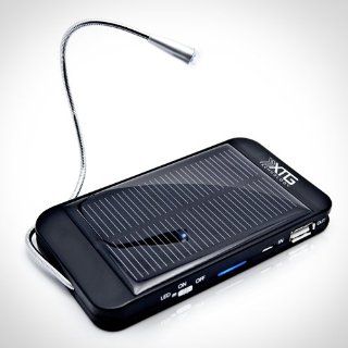 Premium Solar Charger   Ultra Thin Solar Powered Backup Battery and Charger for Cell Phones, iPhone, iPod, and Most USB Powered Device   Also Includes Built in LED Reading Light and Window / Windshield Suction Cups   Players & Accessories