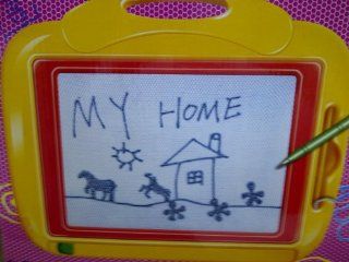 DRAWING BOARD Draw and Erase Easy Writer Doodle Drawing Board. Draw or Write with the Attached Pen, Slide the Eraser Knob Across to Erase and to Restart. Great for Car Travel, Air Travel, Home, Vacations, and All Around Fun. Toys & Games