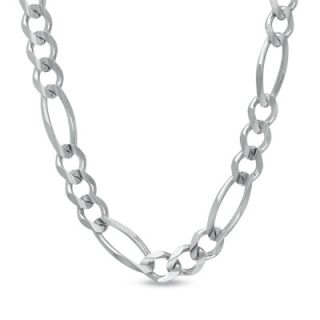 Mens 14K White Gold 6.0mm Figaro Chain Necklace   24   Zales