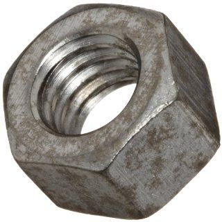 410 Stainless Steel Hex Nut, Plain Finish, ASME B18.2.2, 1/2" 13 Thread Size, 3/4" Width Across Flats, 7/16" Thick (Pack of 5)