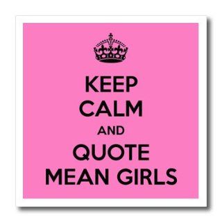 ht_163859_2 EvaDane   Funny Quotes   Keep calm and quote mean girls. Pink.   Iron on Heat Transfers   6x6 Iron on Heat Transfer for White Material Patio, Lawn & Garden
