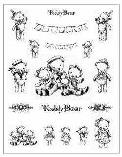 Furuya added coco design clear stamp Teddy Bear (japan import) Toys & Games