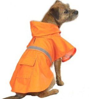 Guardian Gear Vinyl Dog Rain Jacket with Reflective Strip, X Small, Orange  Pet Raincoats 