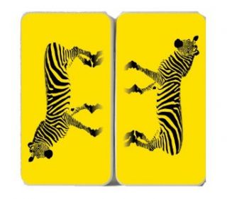 Black Zebra Drawing Against Yellow Background   Taiga Hinge Wallet Clutch Clothing