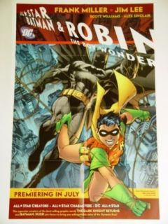 All Star Batman & Robin the Boy Wonder DC Comics Folded Poster Approximately 22 x 34 inches Frank Miller Jim Lee Scott Williams Alex Sinclair Entertainment Collectibles