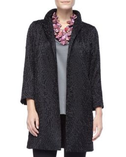 Embroidered Silk Dots Coat   Eileen Fisher