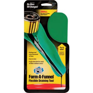 Pig Form-A-Funnel Flexible Funnel Draining Tool — 9.0in.L x 4.75in.W Lawn & Garden Size, Model# 18509  Funnels