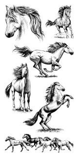 Inkadinkado Horses Clear Stamps
