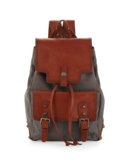 Tracy Buffalo Leather Backpack, Slate   Frye