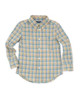 Plaid Long Sleeve Blake Shirt, Yellow Multi, 2T 3T   Ralph Lauren Childrenswear