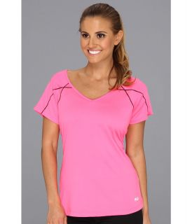 Fila Day Glo Cap Sleeve Top Womens T Shirt (Pink)