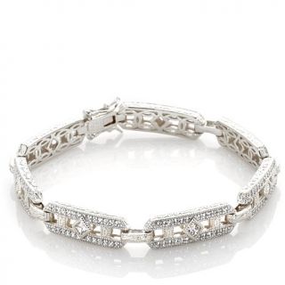 Absolute™ Vintage Inspired Pavé Geometric Station Bracelet