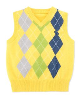 Easter Eyes on This Argyle Vest, Yellow, 2T 4T   Andy & Evan