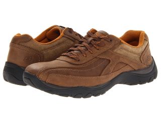 SKECHERS Relaxed Fit Artifact Muster Mens Lace up casual Shoes (Brown)