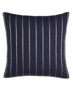 Navy & Gold Striped Pillow, 18Sq.   Ralph Lauren