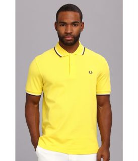 Fred Perry Twin Tipped Fred Perry Polo Mens Short Sleeve Pullover (Yellow)