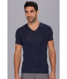 Calvin Klein Underwear Body Micro Modal S/S V Neck U5563 Mens T Shirt (Blue)