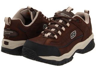 SKECHERS Work Soft Stride   Dexter Mens Lace up casual Shoes (Brown)