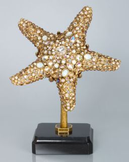 Bennett Starfish Object with Marble Base   Jay Strongwater