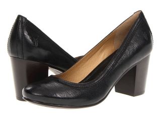 Frye Carson Mid Heel Womens Slip on Dress Shoes (Black)