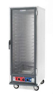 Metro C5 3/4 Height Heated Proof & Hold Cabinet, Clear Door, Fixed Wire Slides