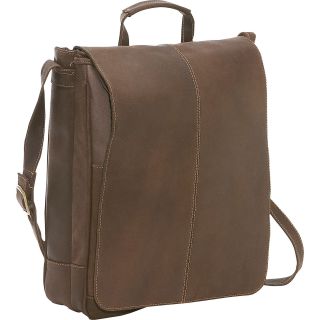 Le Donne Leather Distressed Leather 17 Laptop Messenger Bag