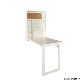 Southern Enterprises Fold out Convertible Desk, Winter White   Home Office Desks