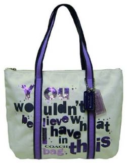 Coach Limited Edition YOU WOULDN'T BELIEVE Glam Shopper Bag Tote Shoes