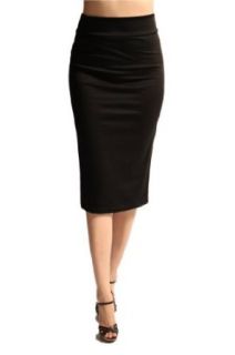 Azules Women's Ponte Roma From Office Wear to Below Knee Pencil Skirt