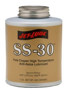 Jet Lube SS 30 Anti Seize Thread Lubricant and Conductive Termination Compound, 1/2 lbs Brush Top Can