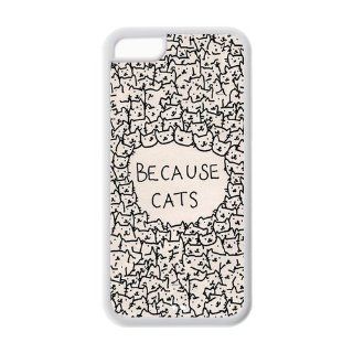 Funny Because Cats IPHONE 5C Best Rubber Cover Case  AIR SPACE Cell Phones & Accessories