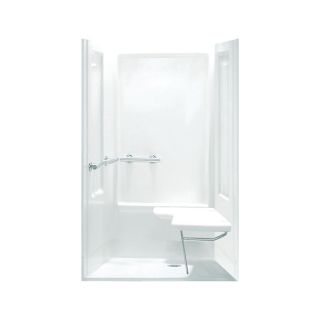 Sterling Transfer 72 in H x 39.375 in W x 39.375 in L White Polystyrene Wall 4 Piece Alcove Shower Kit