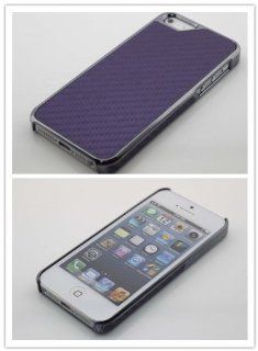 Big Dragonfly (High Quality) Slim Flexible Hard Below Cover Case for Apple iPhone 5 5g with Woven Leather Print Retail Package Purple Cell Phones & Accessories