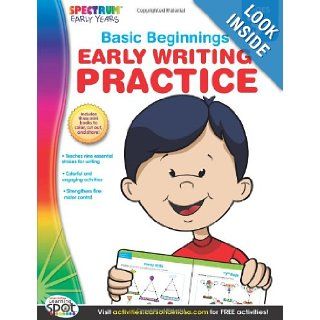 Early Writing Practice, Grades Preschool   K (Basic Beginnings) Spectrum 9781609968861  Kids' Books