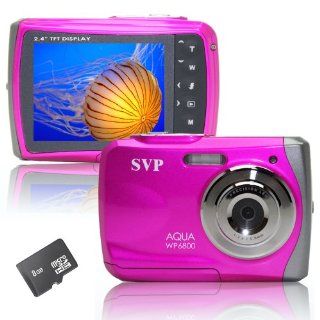 SVP Aqua WP6800 Pink (8GB MicroSD card included) Underwater Digital Camera  Olympus Waterproof Camera  Camera & Photo